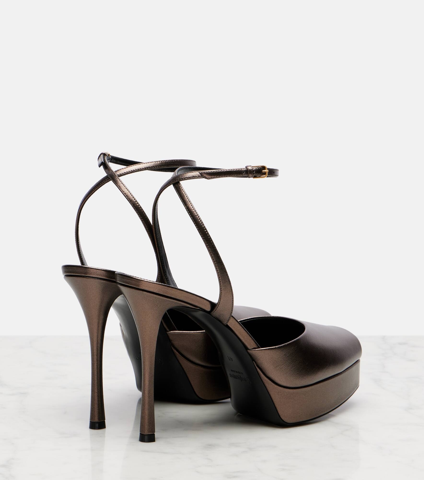La Scandale 110 leather platform sandals - 2