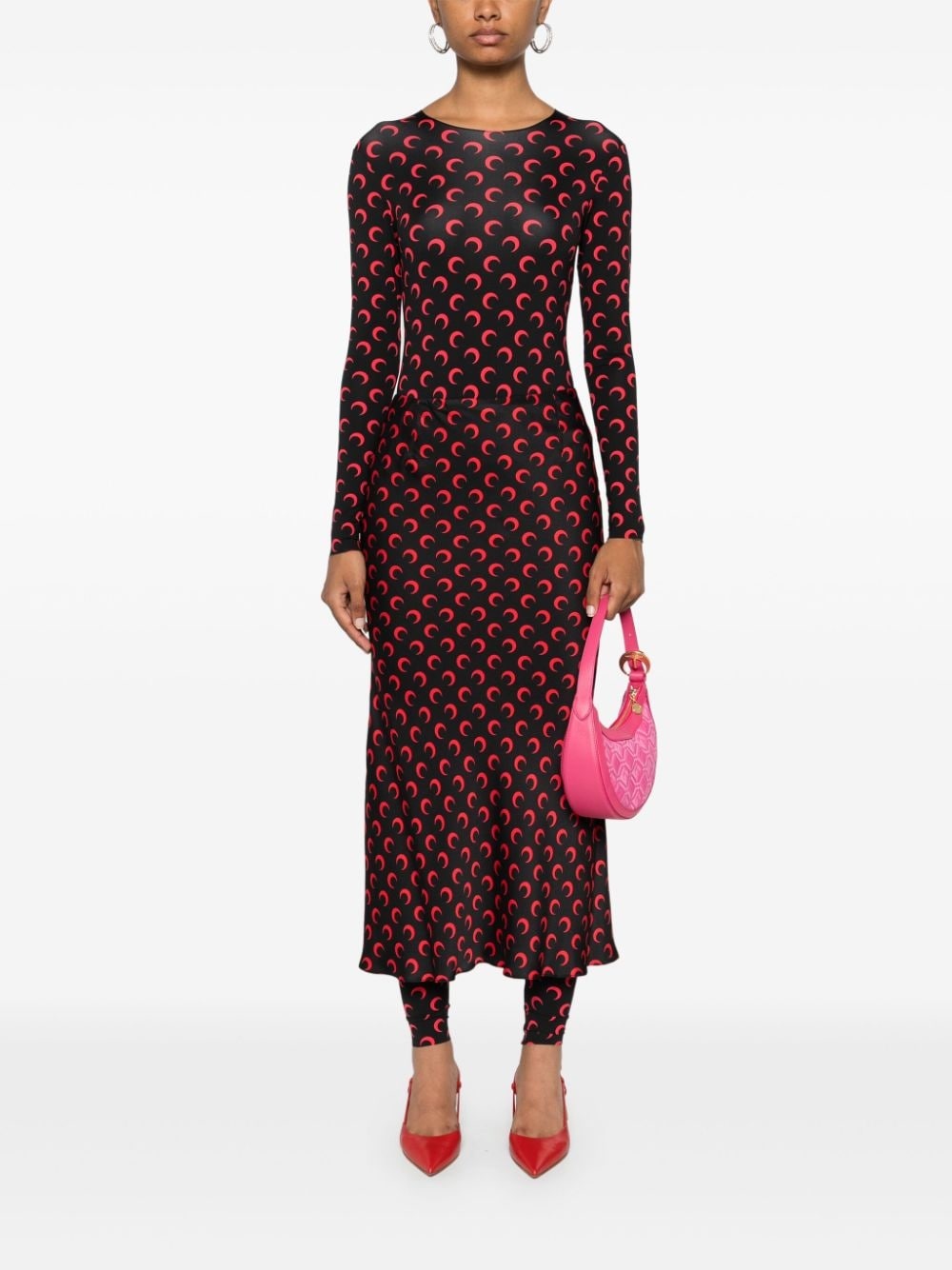 moon-print jumpsuit - 2