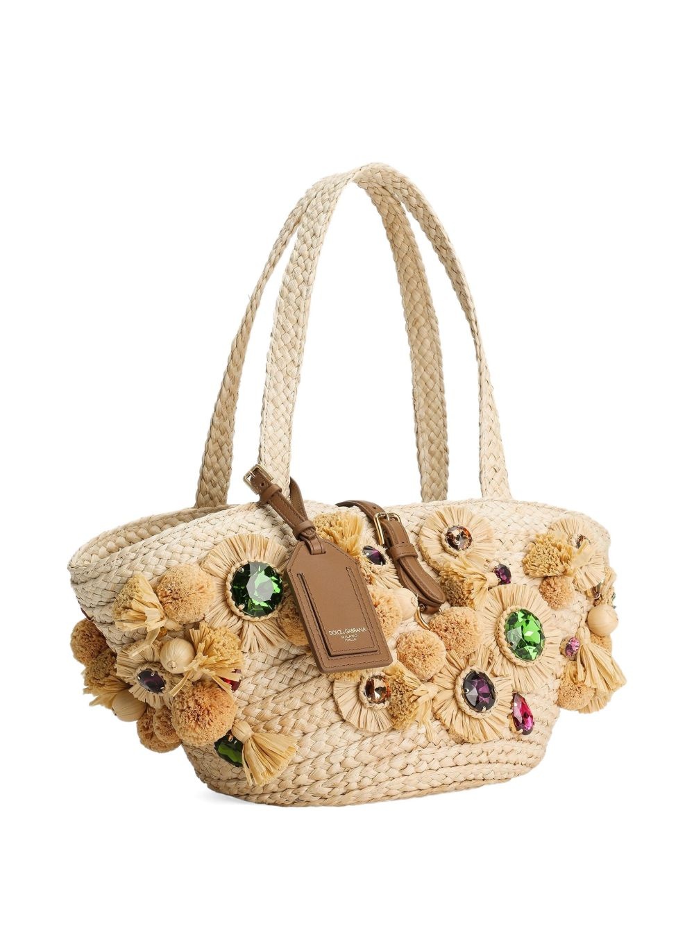 embellished basket bag - 4