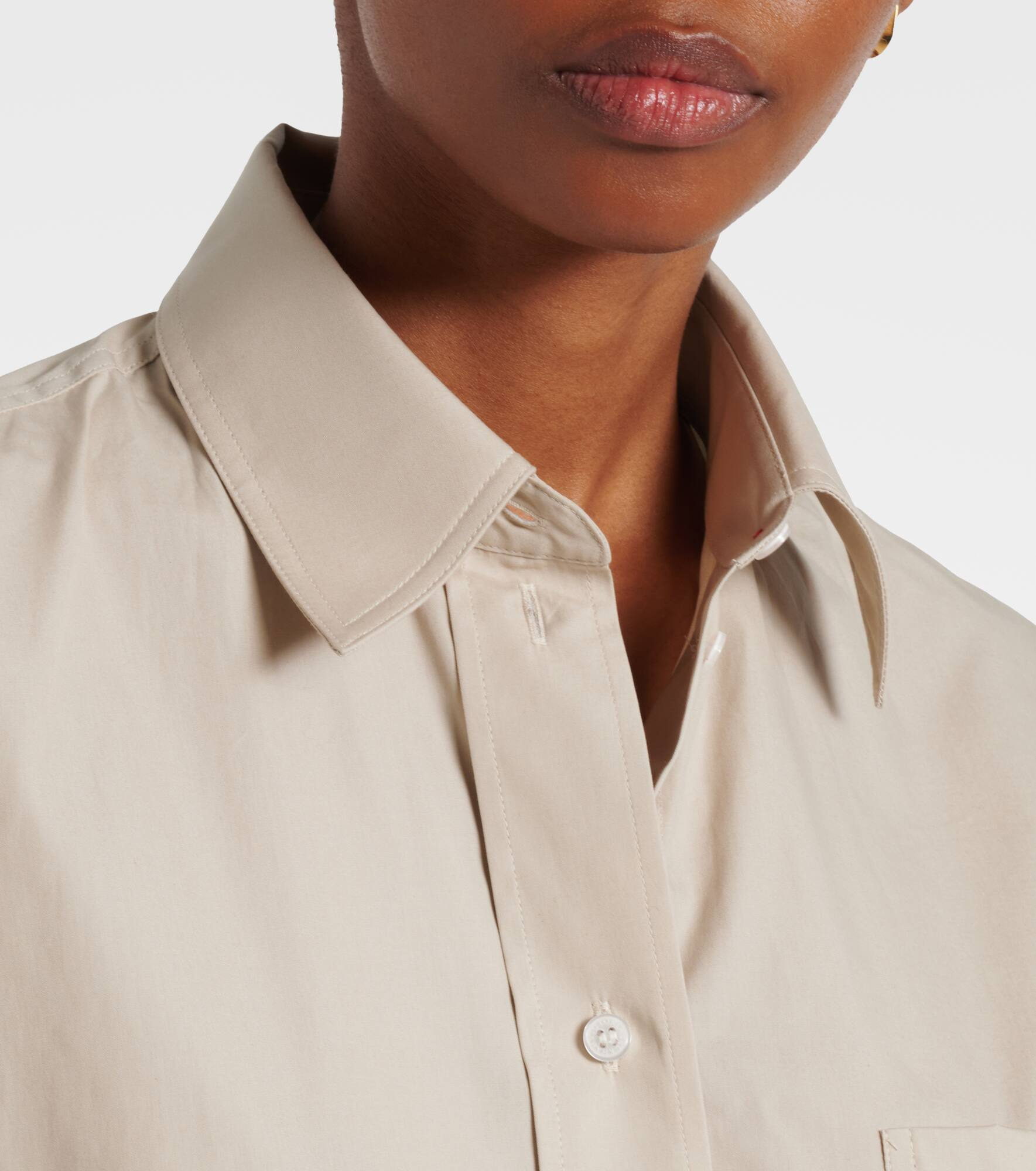 Cropped cotton shirt - 4