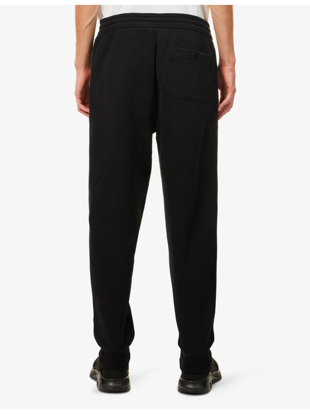 Tapered-Leg Cotton-Jersey Jogging Bottoms - 4