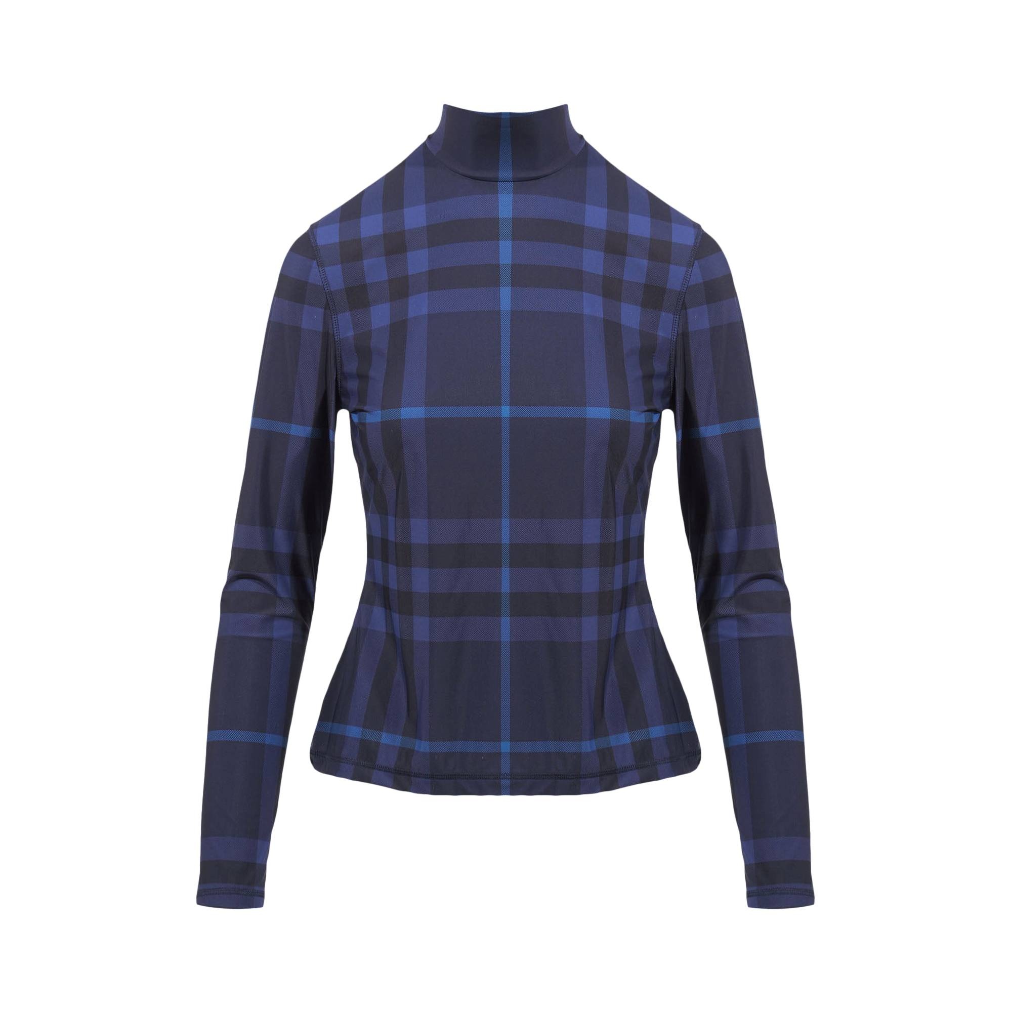 Burberry Emery Check Top 'Dark Charcoal Blue' - 1