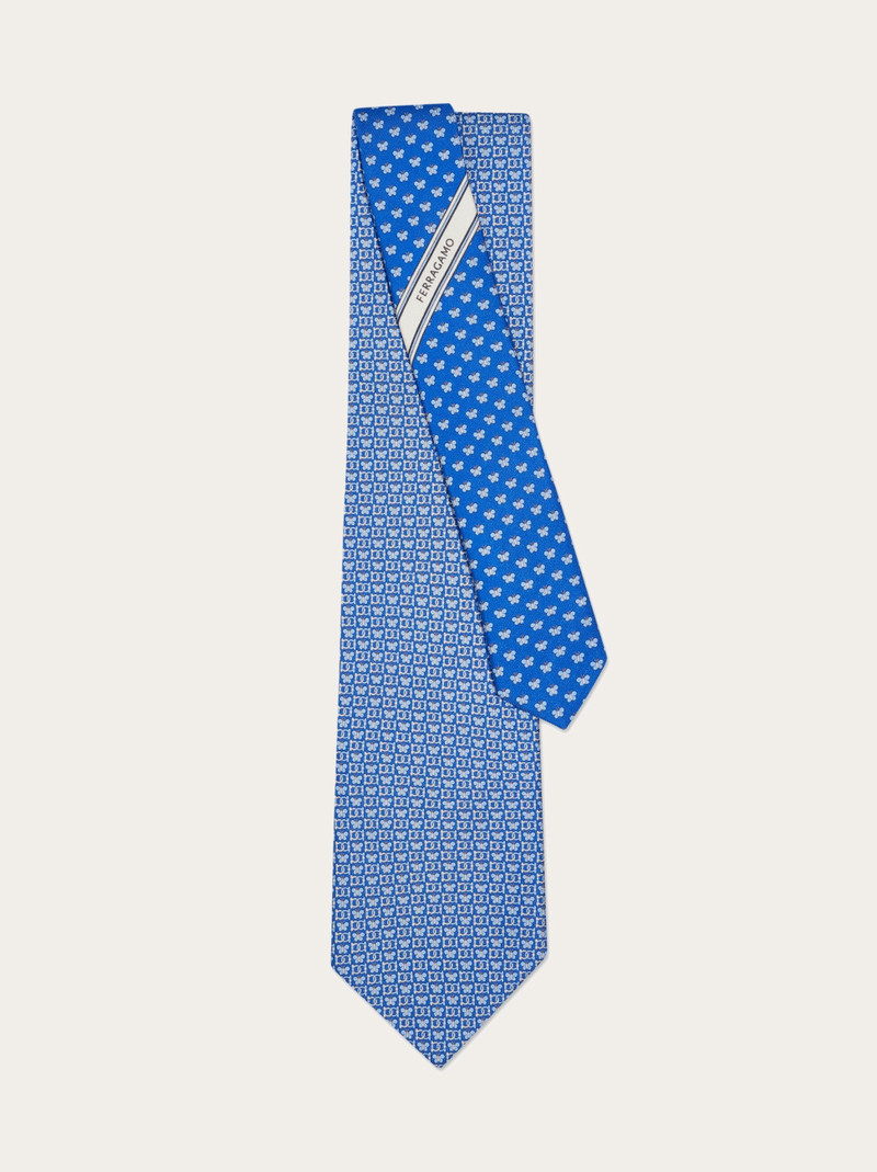 Butterfly print silk tie 3