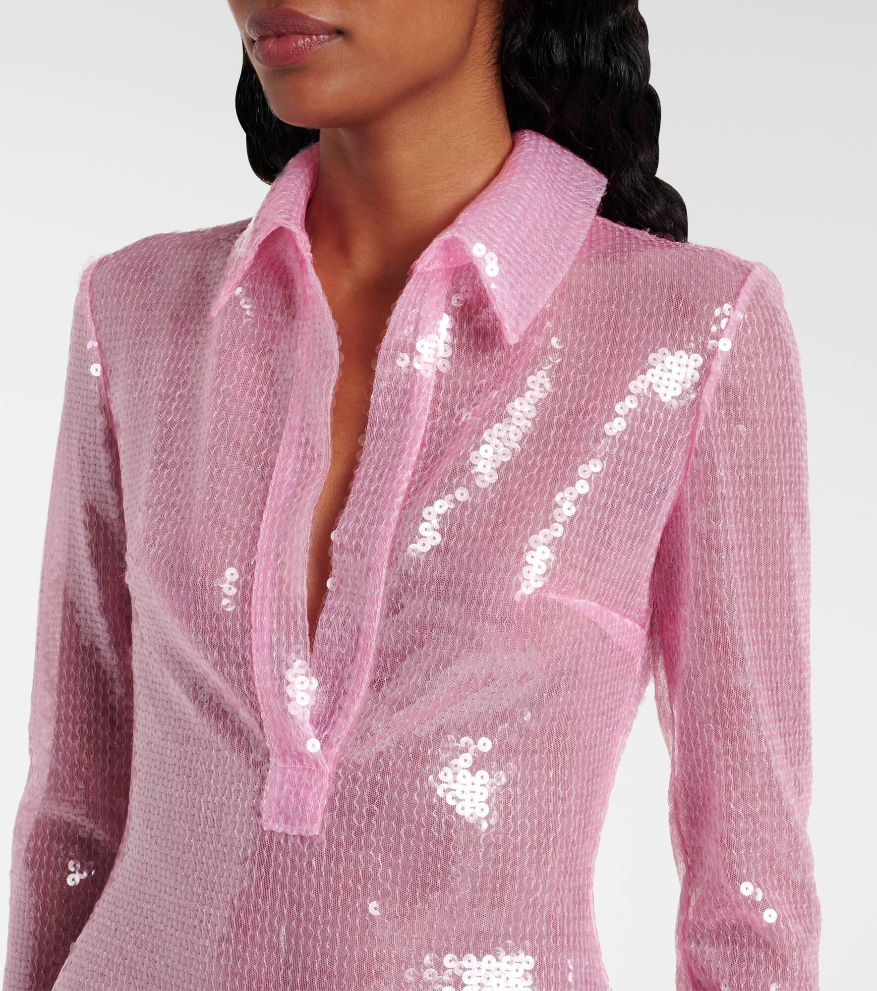 Sequined polo dress - 4