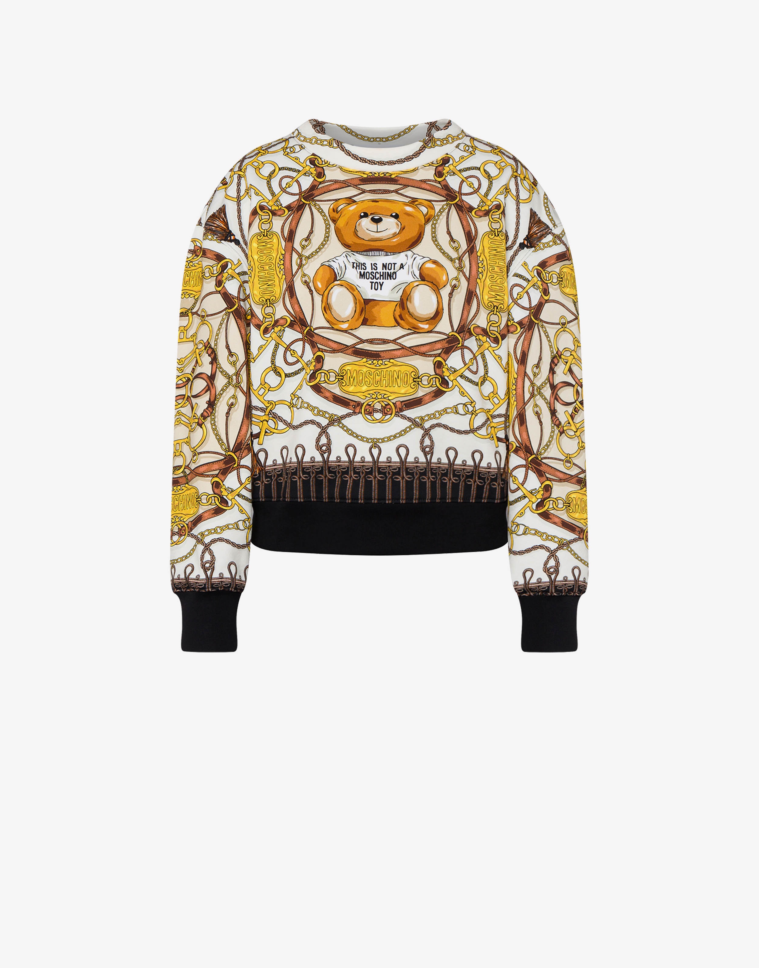 MILITARY TEDDY SCARF COTTON SWEATSHIRT - 1