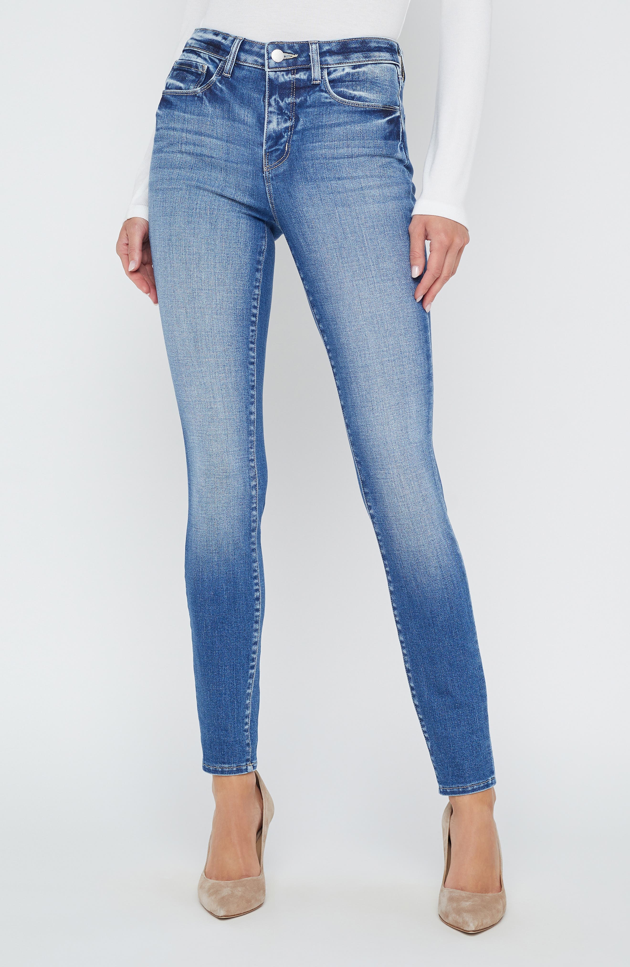 L'AGENCE Marguerite High Waist Skinny Jeans in Hampton at Nordstrom - 1