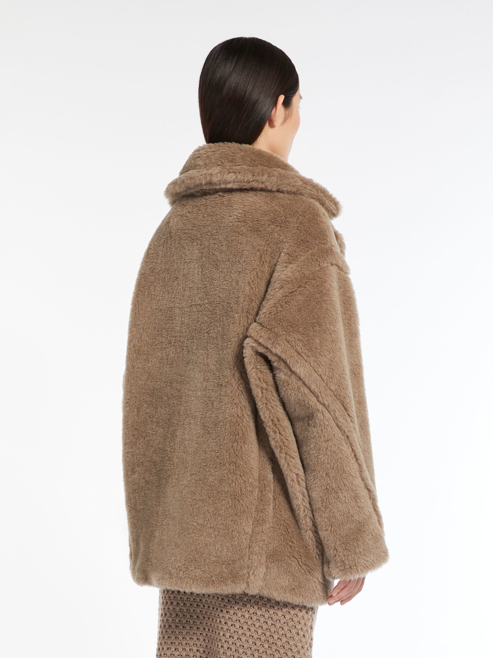 ESPERO Short Teddy Bear Icon Coat in alpaca and wool - 4