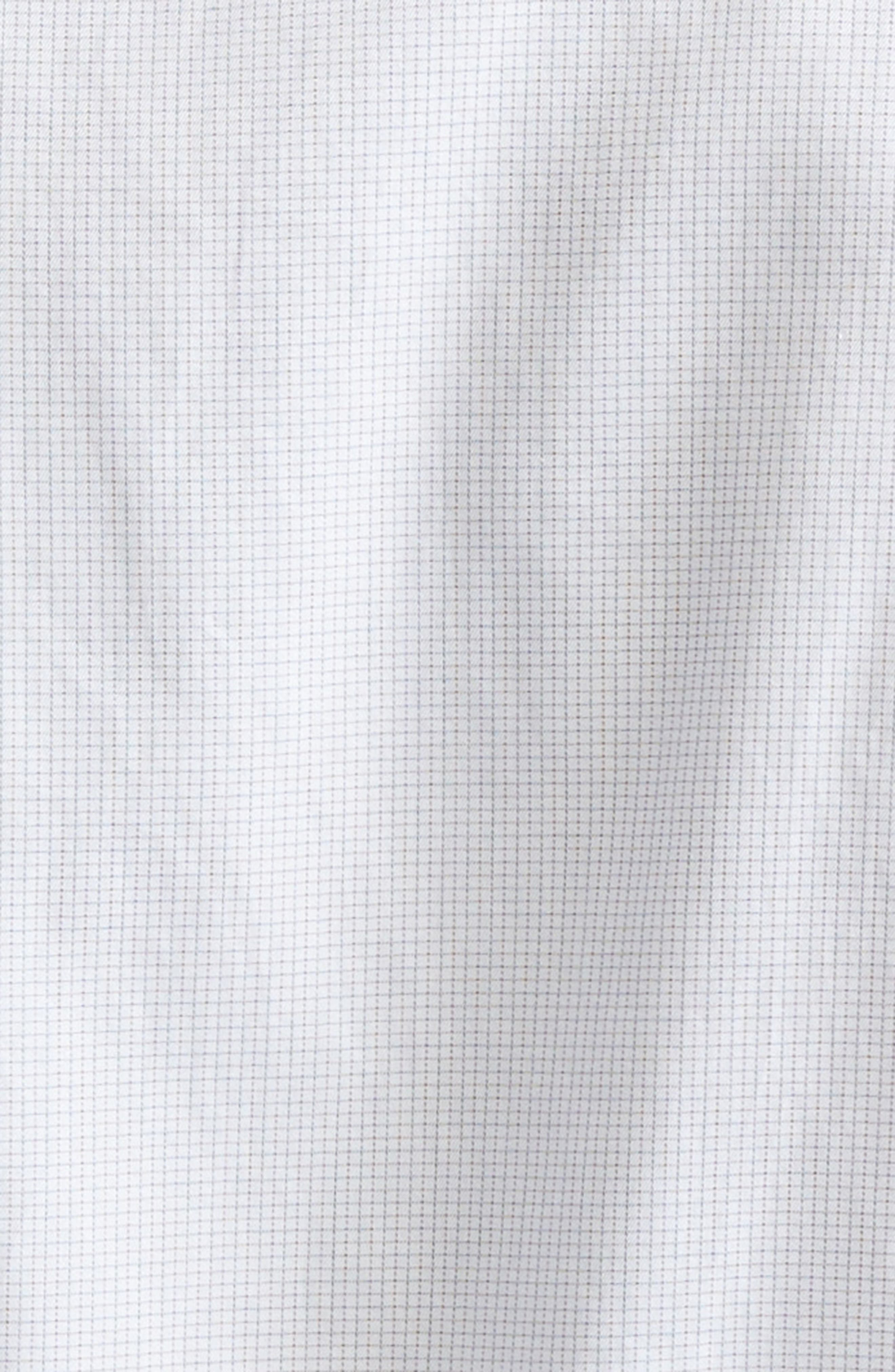 ZEGNA Centoventimila Subtle Minicheck Button-Up Shirt in White/brown/dark Green at Nordstrom - 6