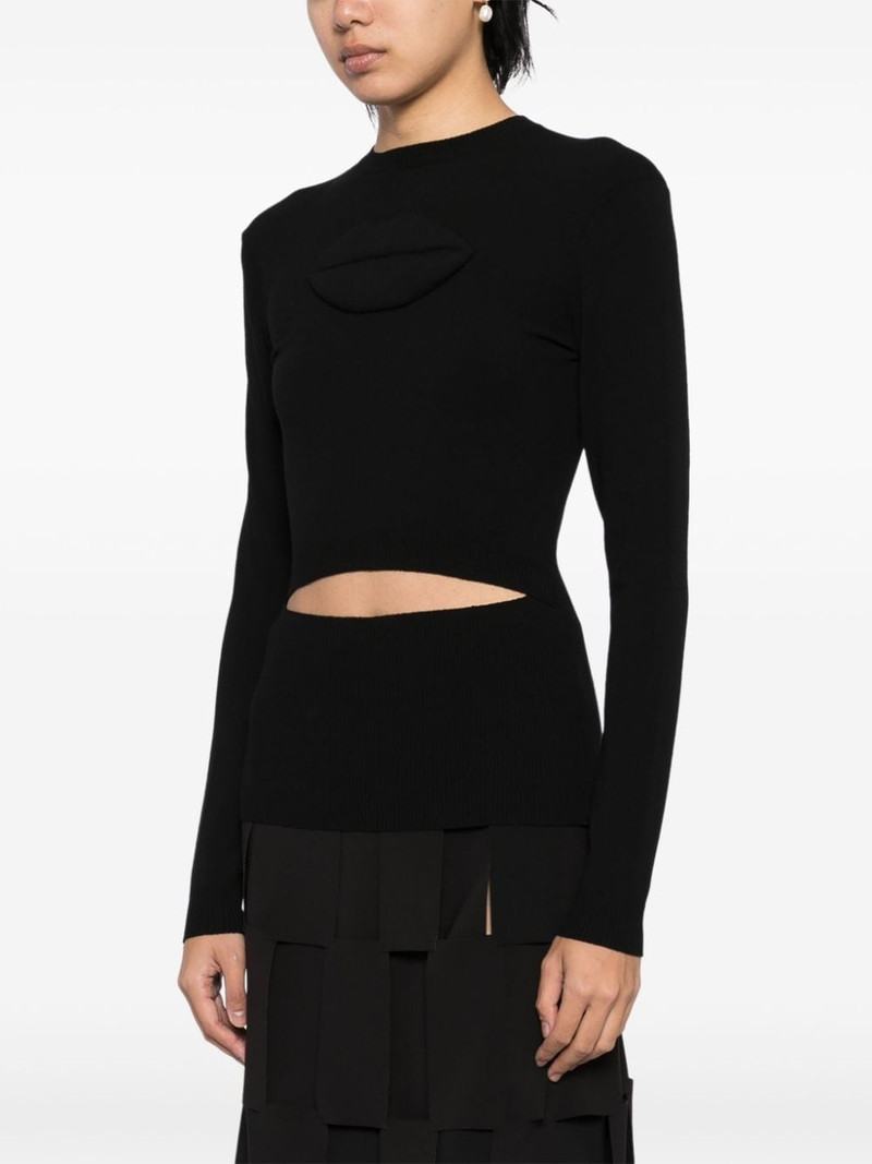 lip-appliqué knitted top 3