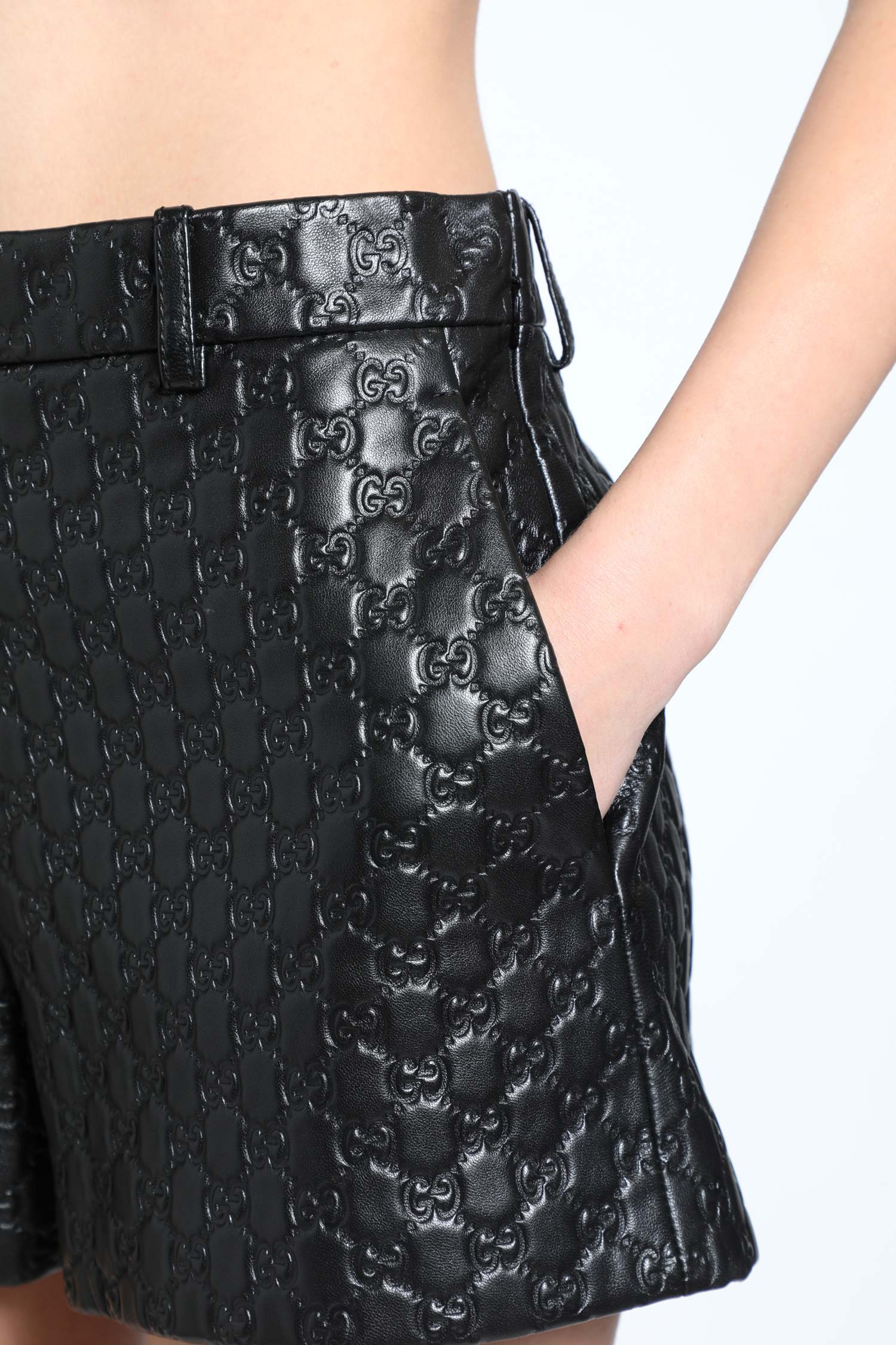 Embossed Gg Mini Shorts - 4