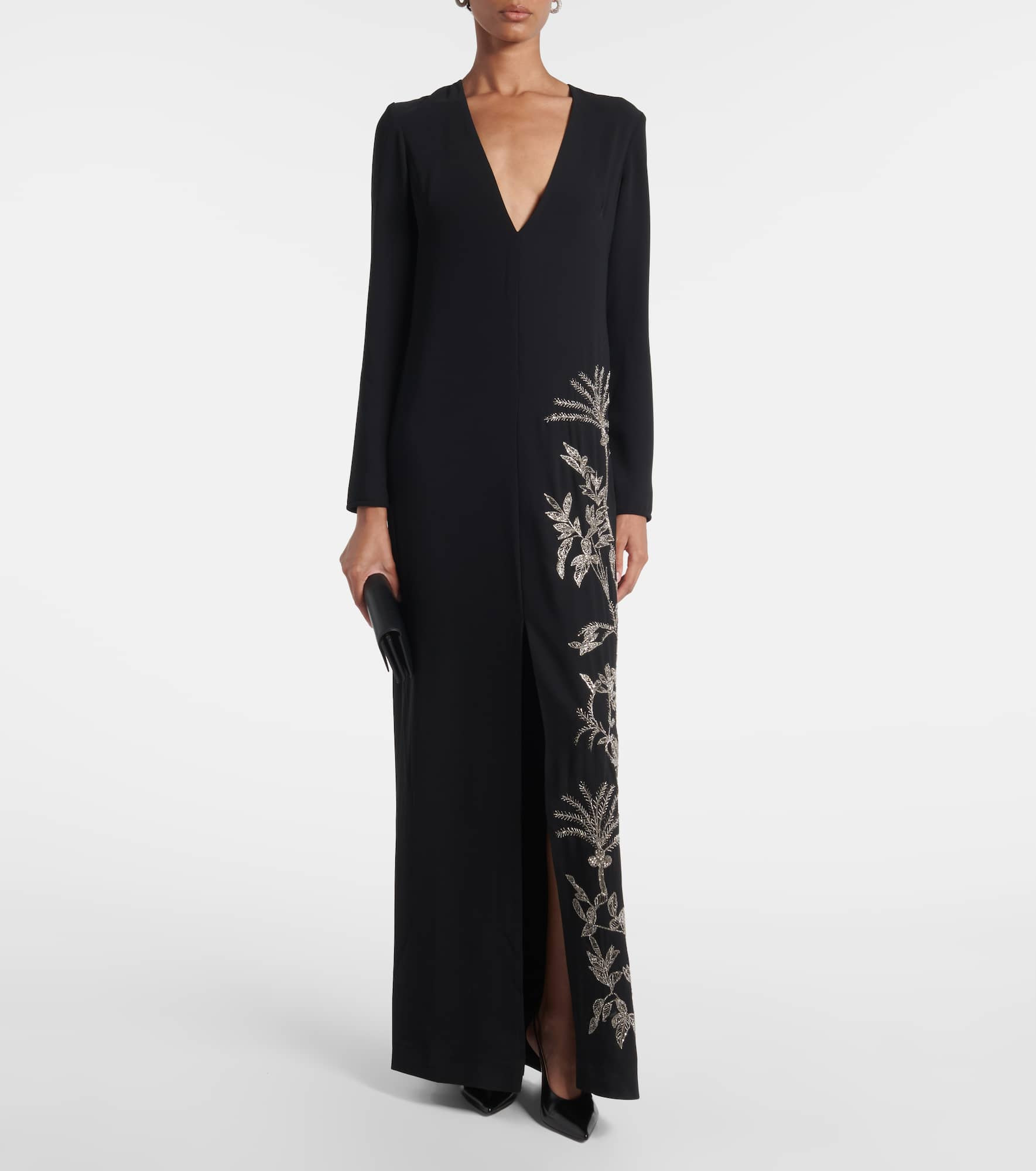 Vita beaded crêpe gown - 2