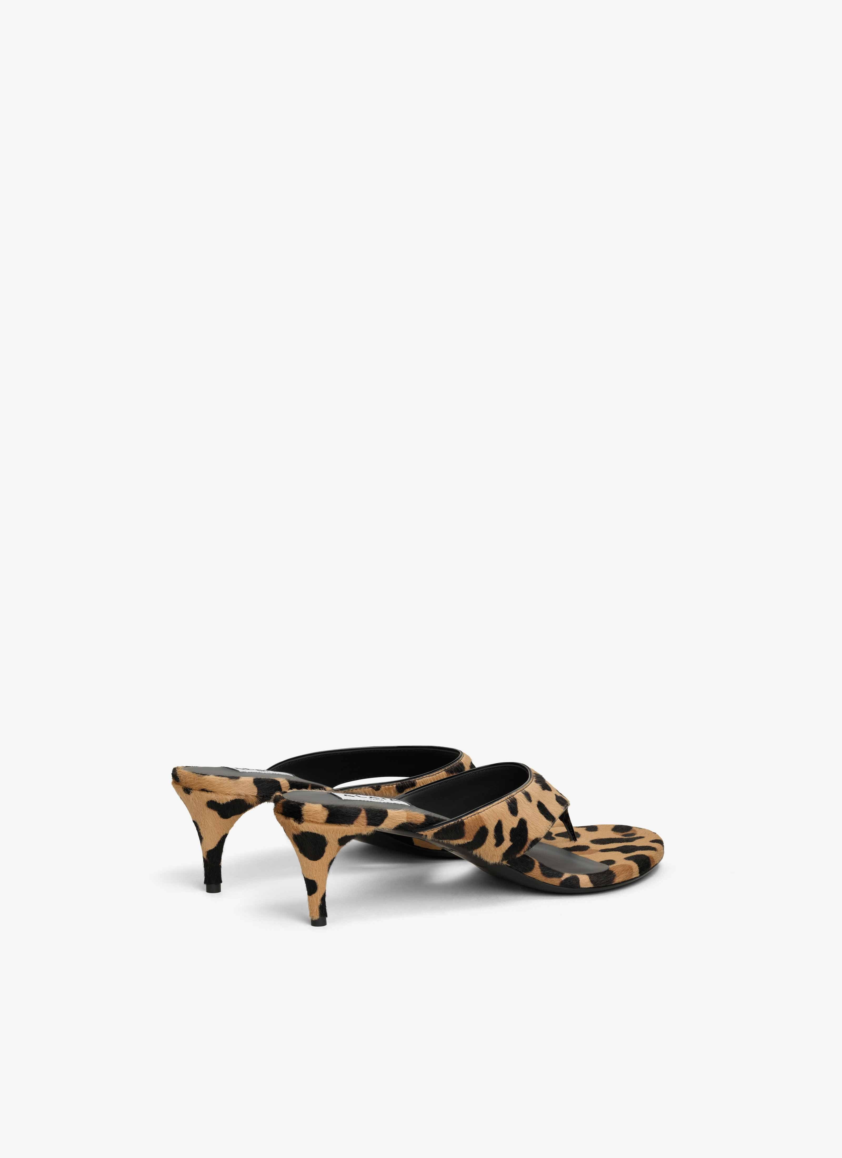 INFRADITO THONG MULES IN LEOPARD HAIRCALF - 2