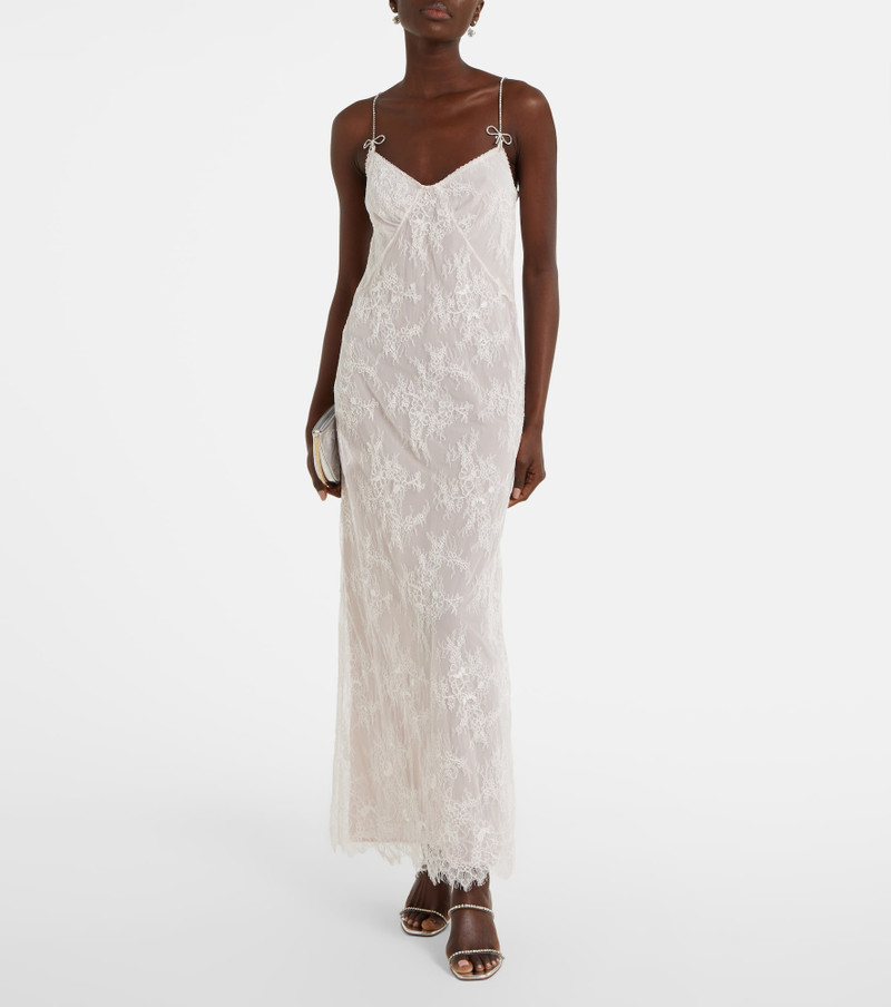 Blumarine Rebrode embellished lace maxi dress outlook
