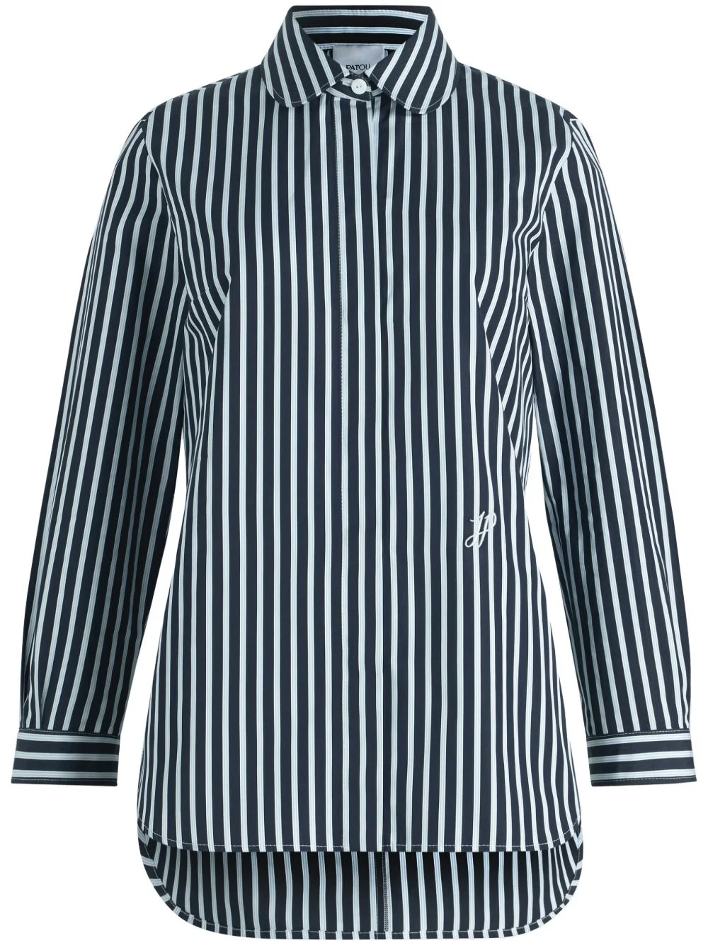 striped poplin shirt - 1