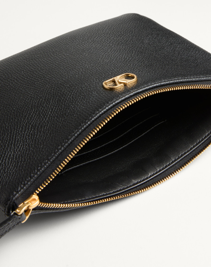 VLOGO SIGNATURE GRAINY CALFSKIN CLUTCH BAG 5