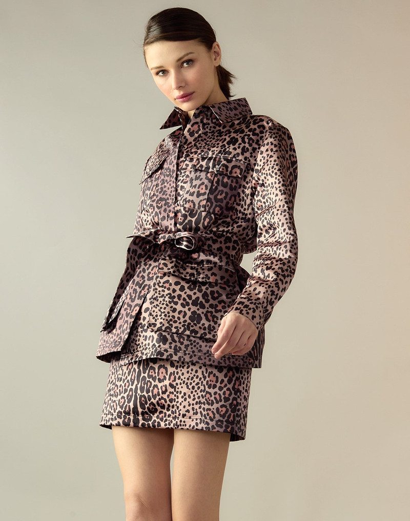 Leopardess Satin Safari Jacket 5