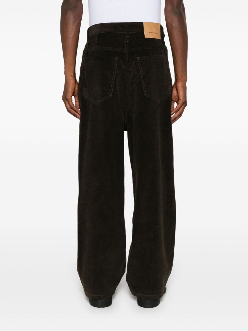 corduroy straight-leg trousers - 4