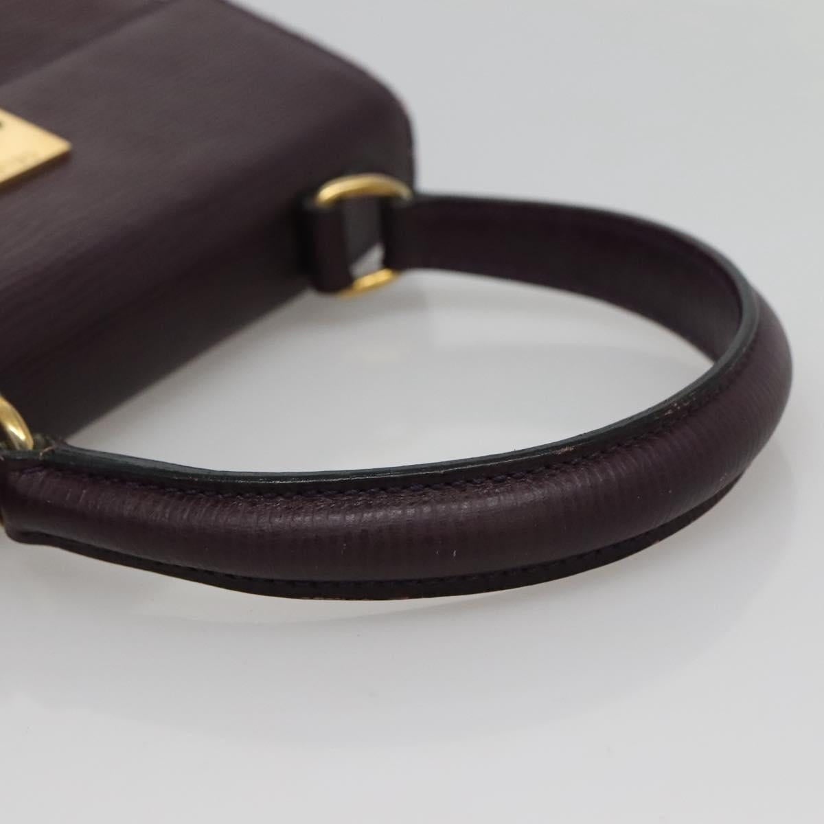 CELINE Hand Bag Leather Purple - 7