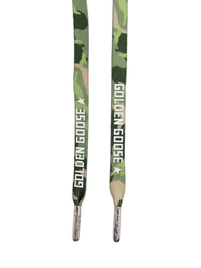 Golden Goose logo camouflage-print shoe laces outlook