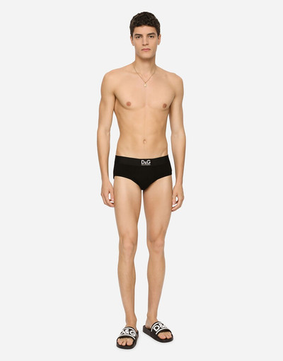 Dolce & Gabbana Two-way stretch cotton Brando briefs with D&G patch outlook