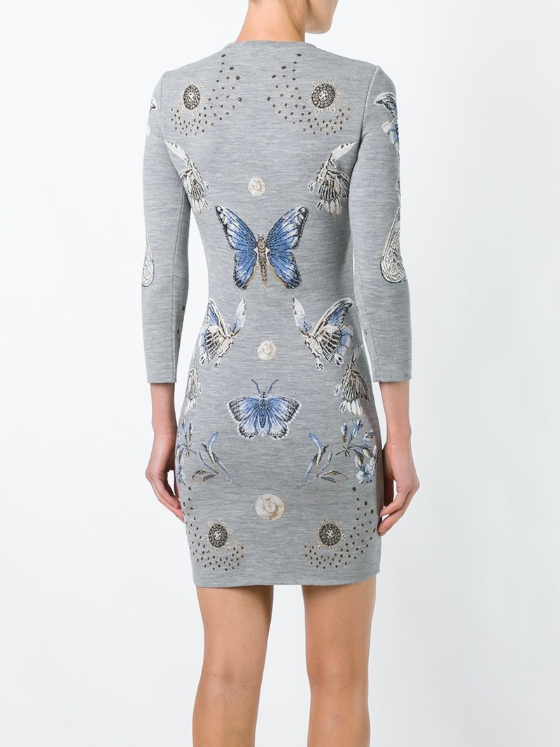butterfly jacquard knit dress 4