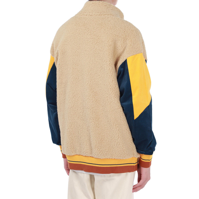 PUMA 사이트맵 레트로 Sherpa 재킷 대조 색깔 바느질 스포츠 양의 모직 체재 온난한 로고 카키 534678-12 outlook