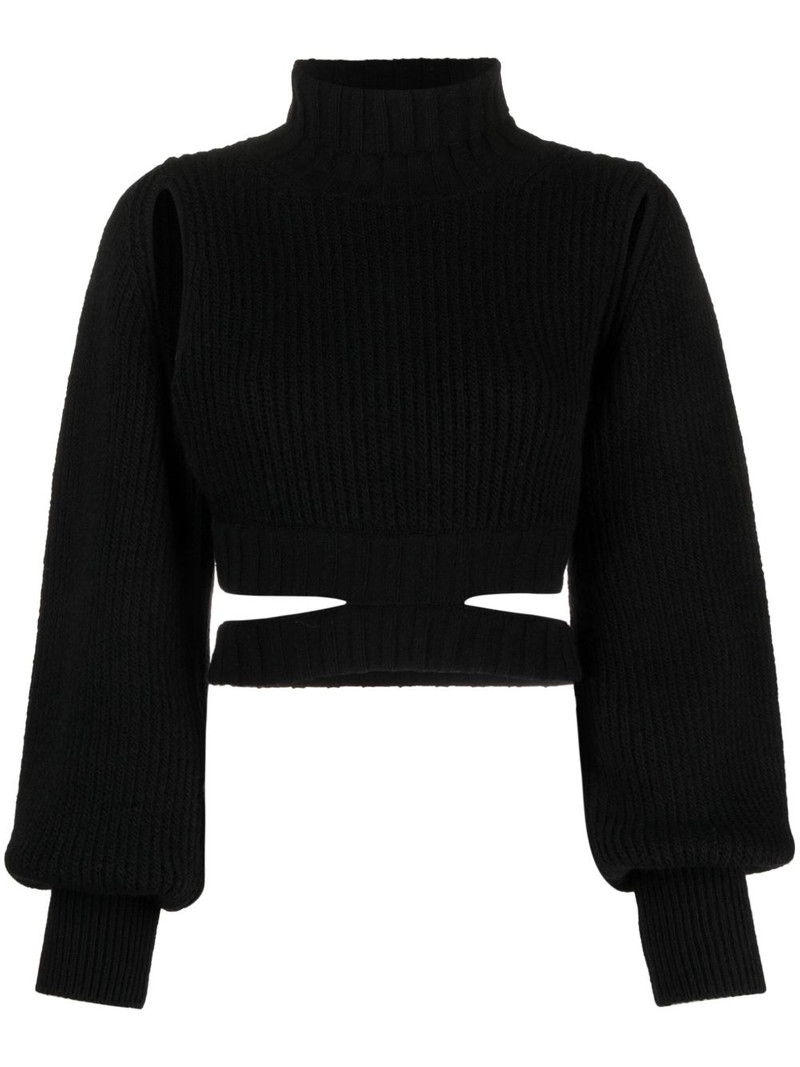 roll-neck cropped knit jumper 1