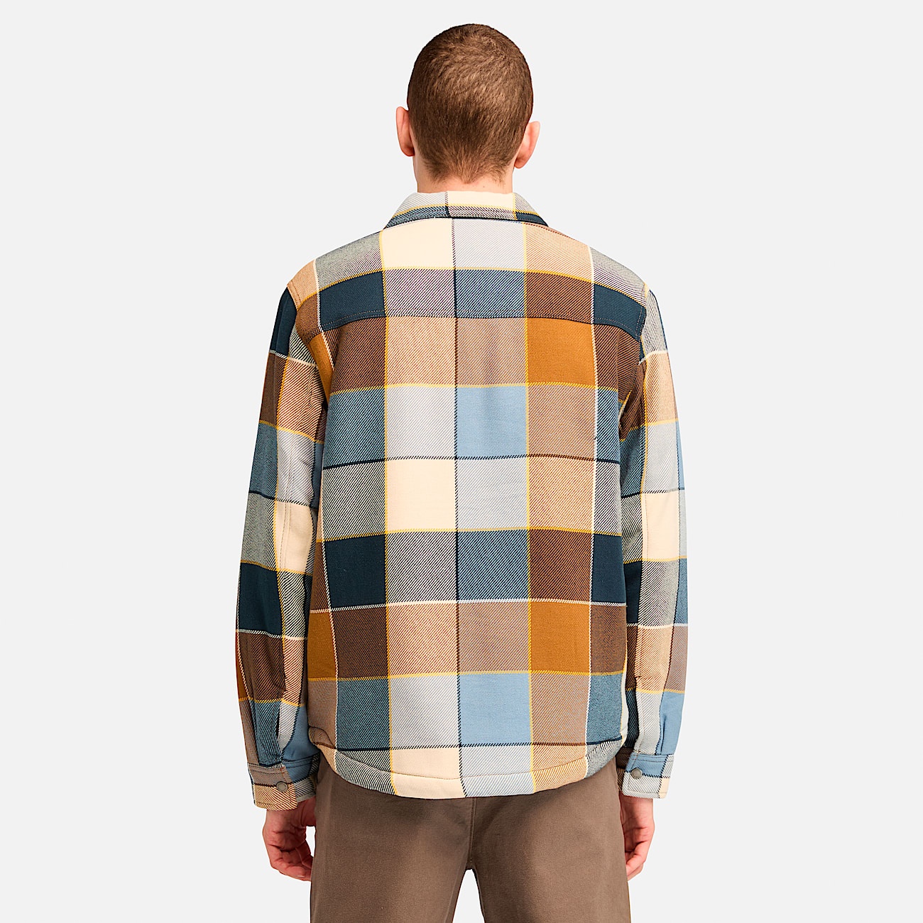 Men's High Pile Fleece Lined Plaid Overshirt - 6