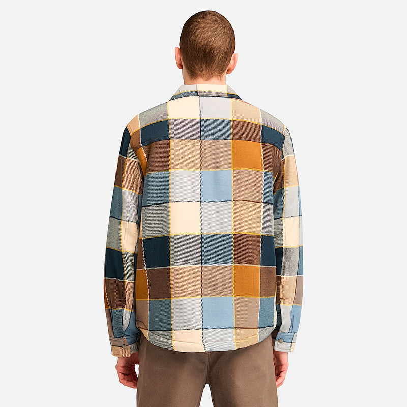 Men's High Pile Fleece Lined Plaid Overshirt 6