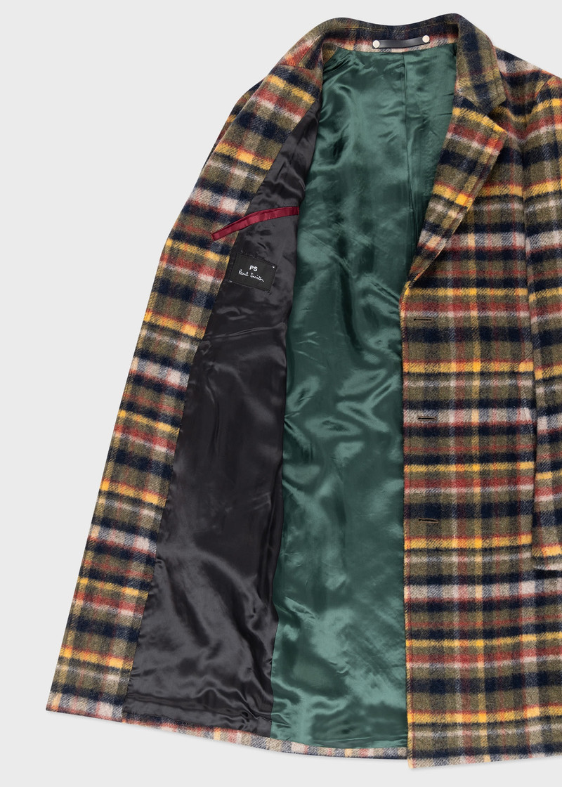 Recycled Wool-Blend Check Overcoat 4