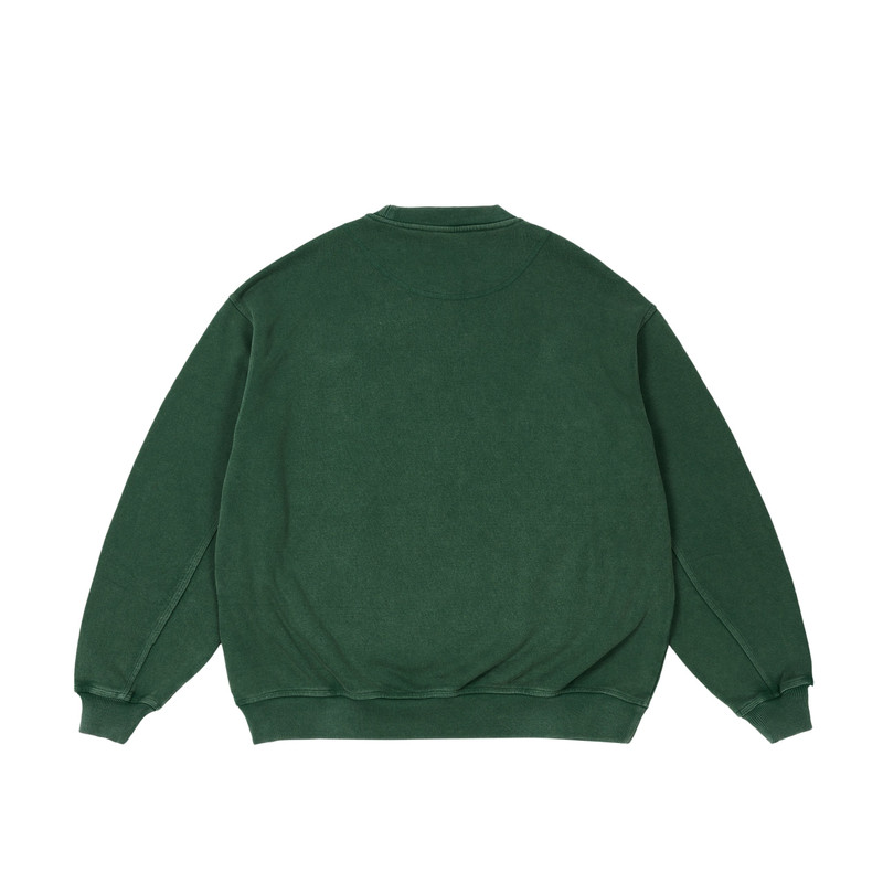 PALACE TRIPLE STITCH CREW PIGMENT GREEN outlook