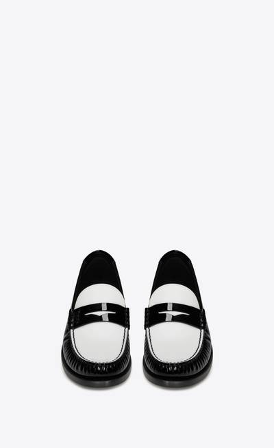 SAINT LAURENT le loafer monogram penny slippers in patent leather outlook