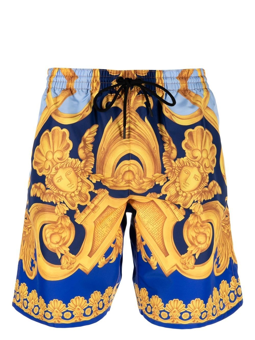 baroque-pattern swim shorts - 1