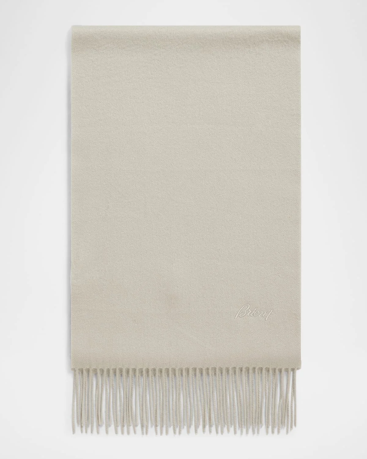 Men's Cashmere Tonal Logo Rectangle Scarf - 1