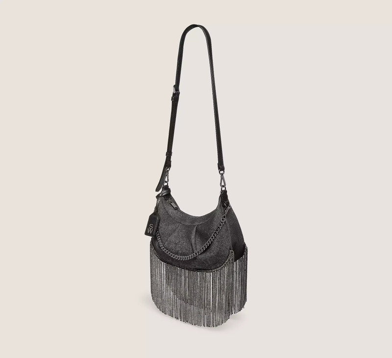 Stuart Weitzman STELLAR CRESCENT CRYSTAL FRINGE BAG outlook