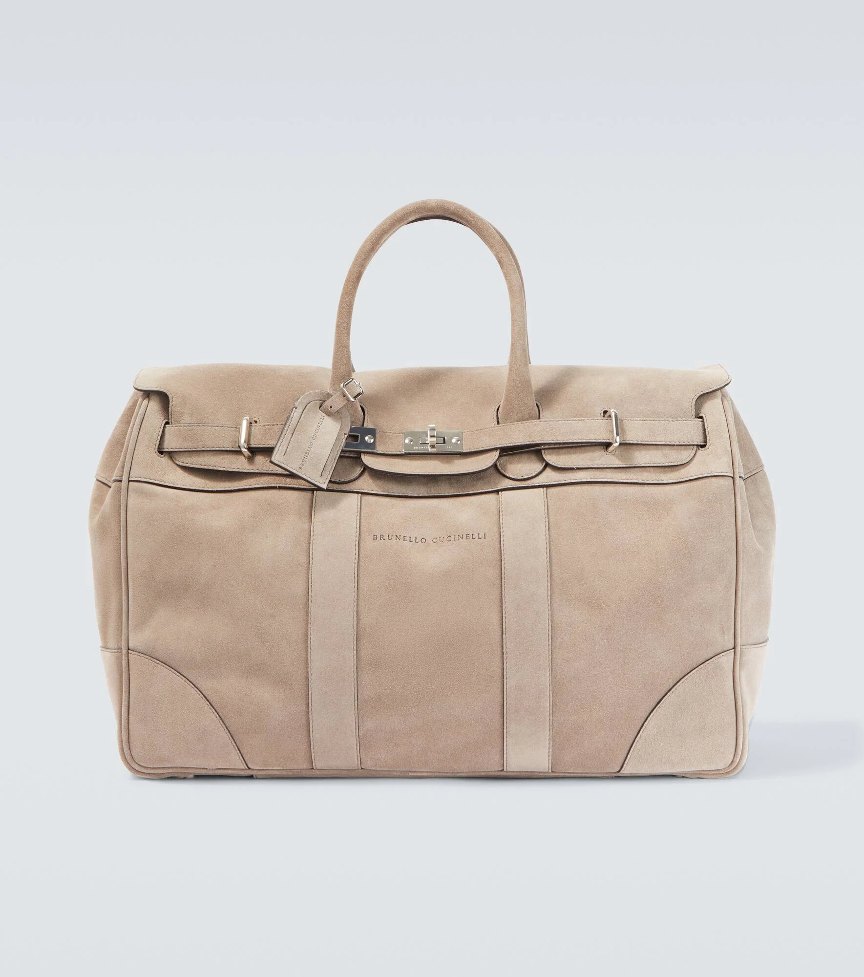 Logo suede duffel bag - 1