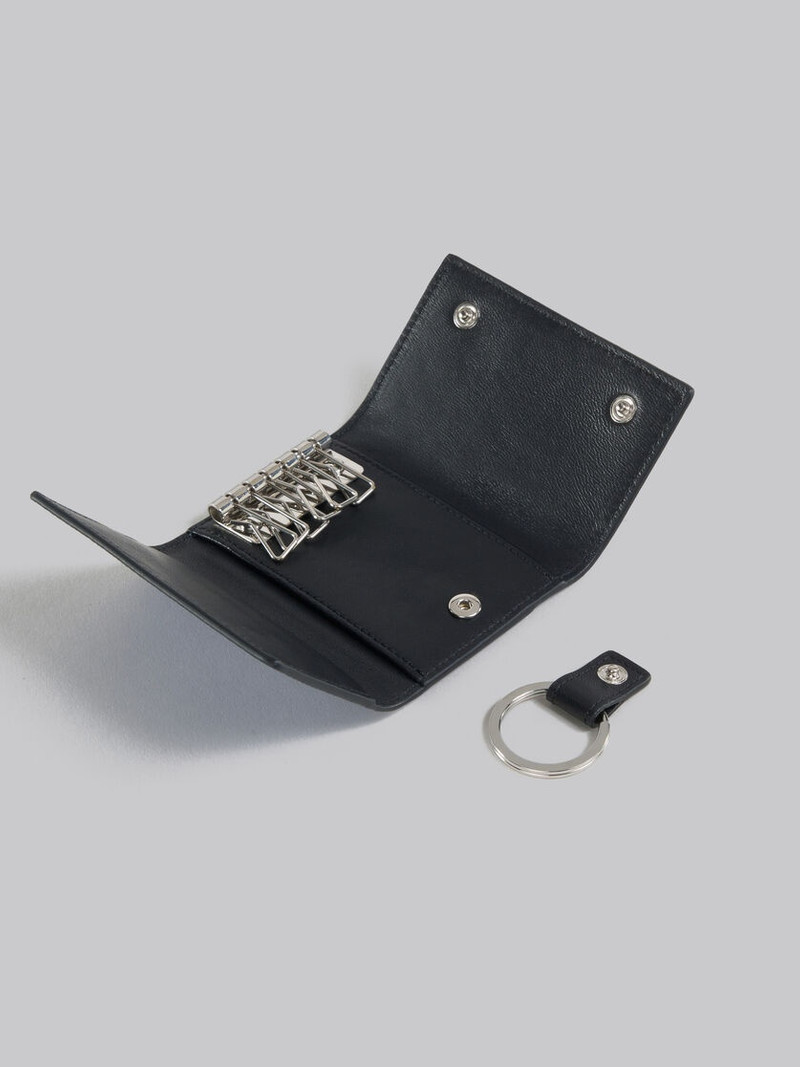 Marni BLUE LEATHER KEY HOLDER WITH MARNI MENDING outlook