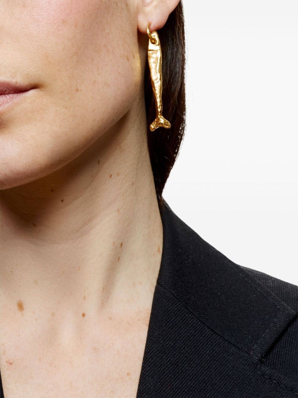 24kt yellow gold The Gone Fishing earring - 2