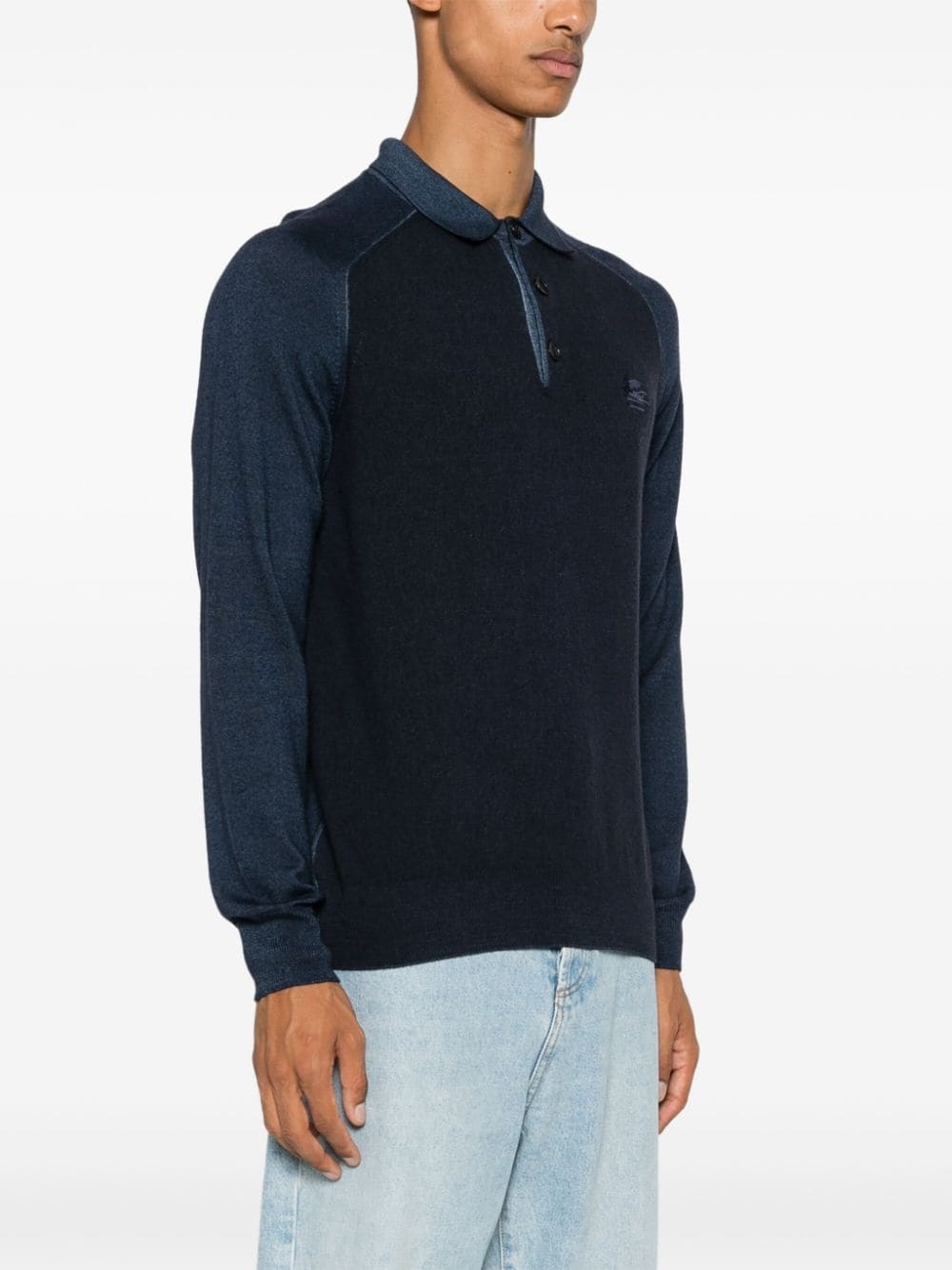 Pegaso-embroidered polo shirt - 3