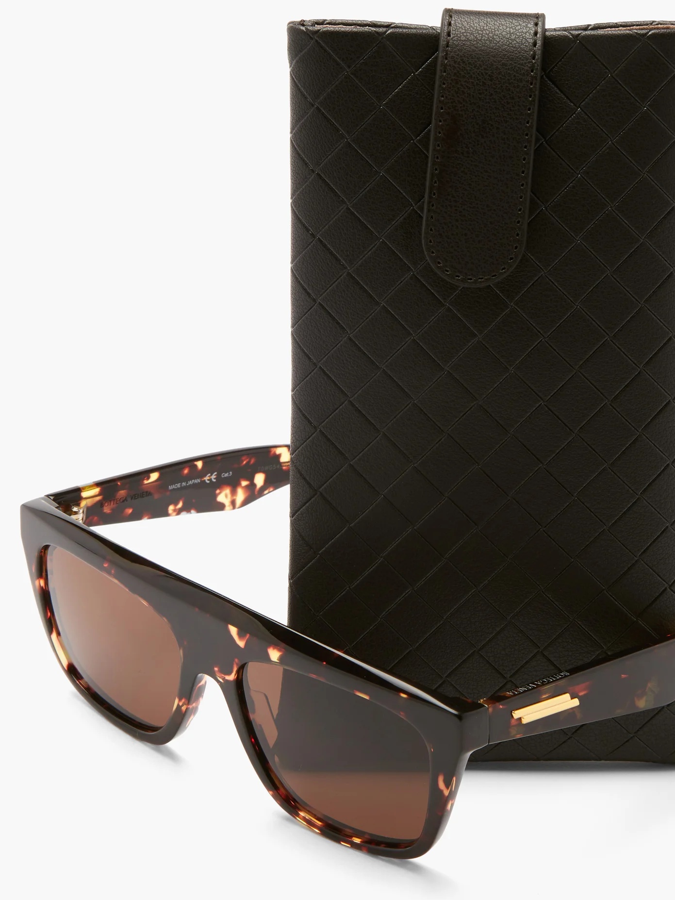 Flat-top tortoiseshell-acetate sunglasses - 5