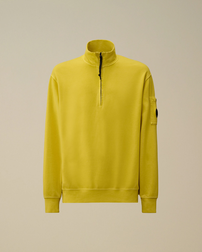 Brushed and Emerized Diagonal Fleece Half Zip Sweatshirt 1