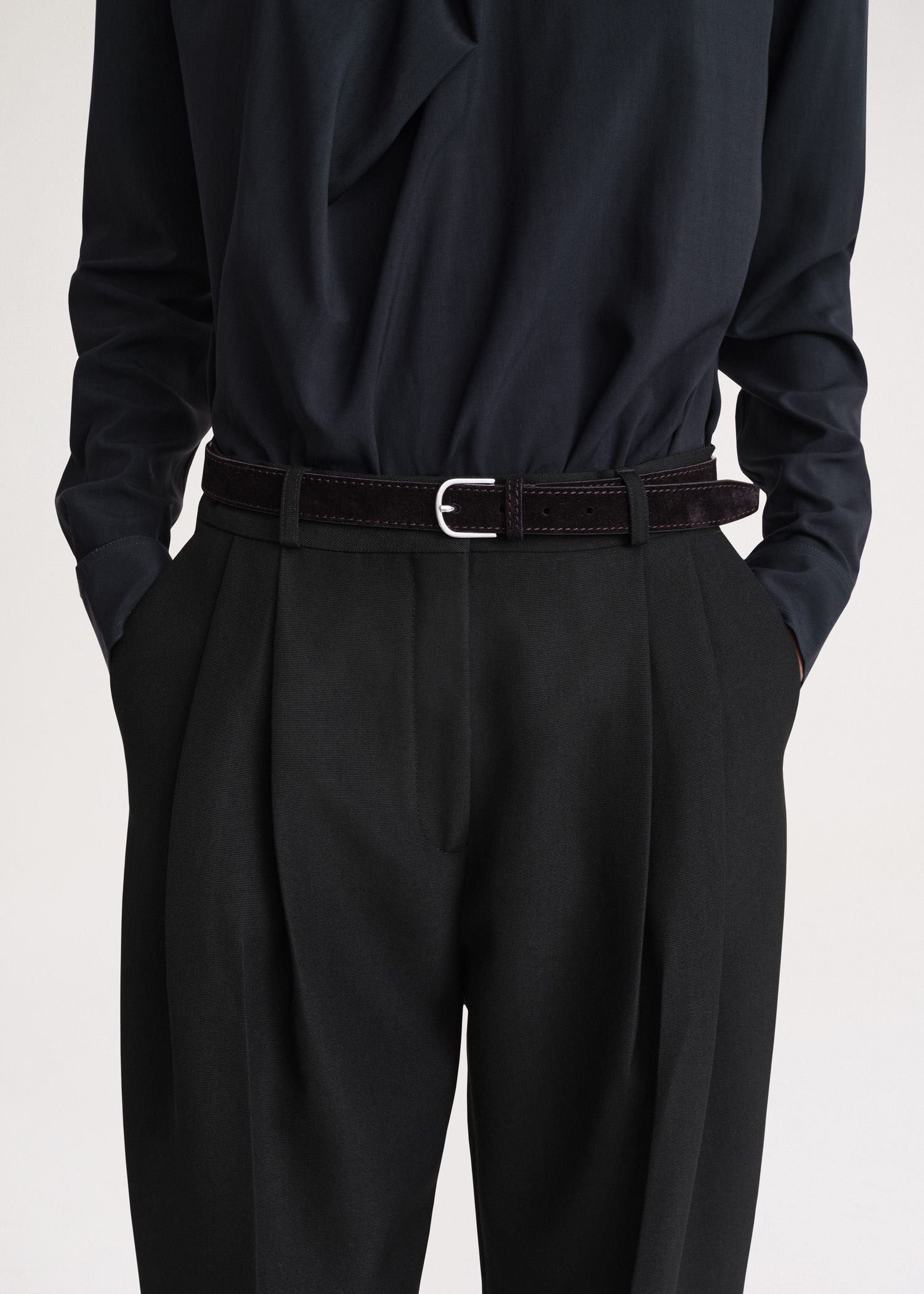Slim trouser belt espresso - 2