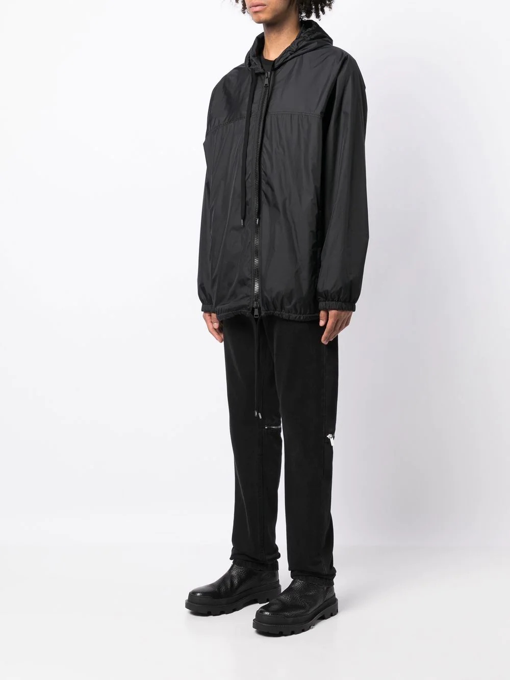 rear-logo hooded jacket - 3