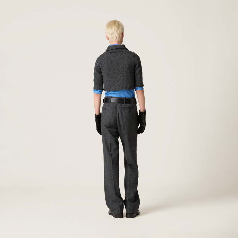 Cropped wool cardigan 3