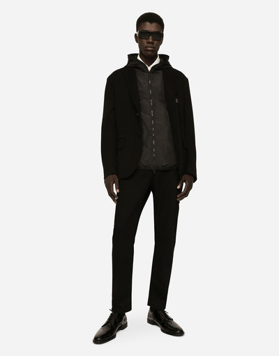 Dolce & Gabbana Hooded jersey jacket and nylon vest outlook