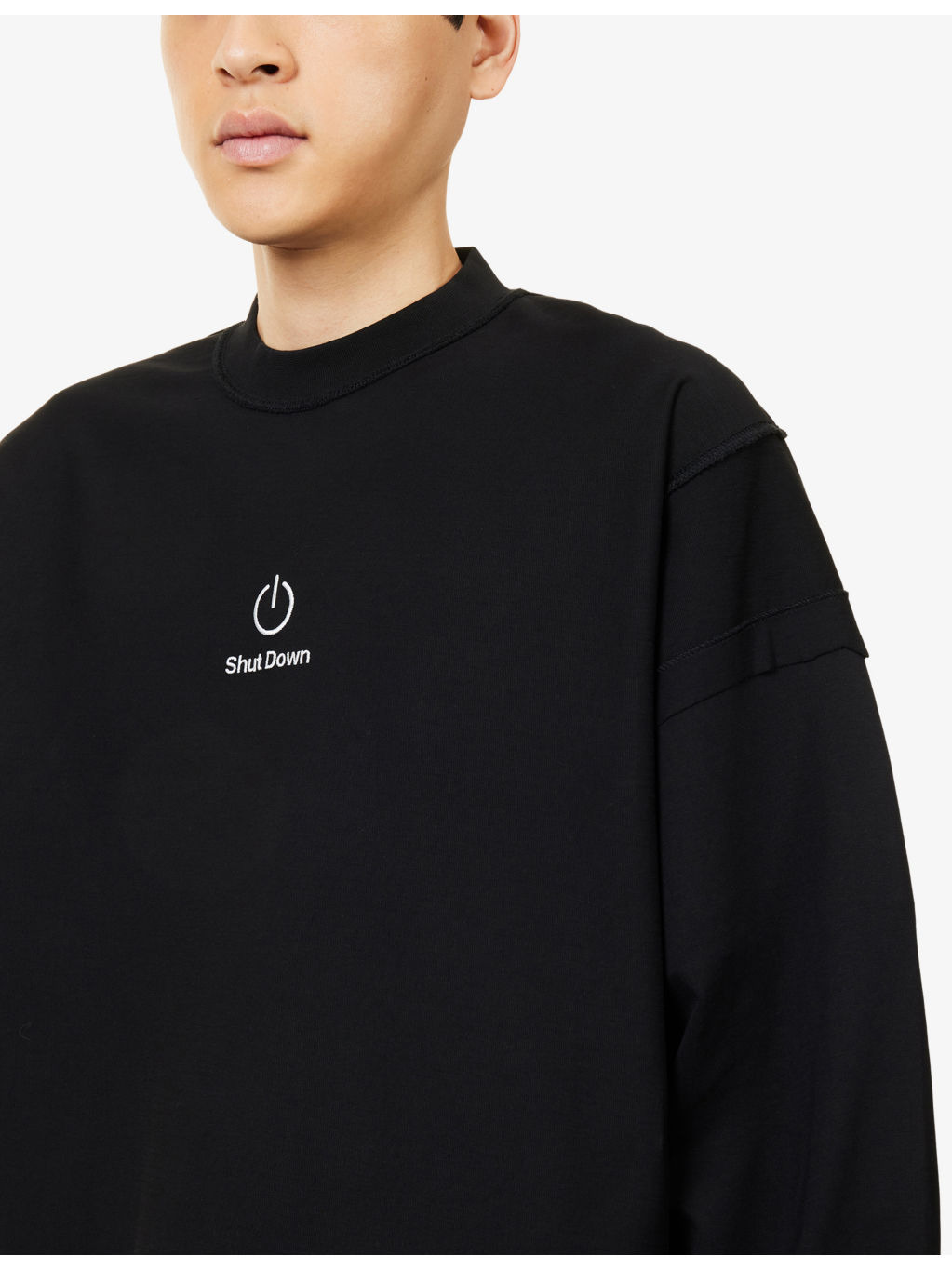 Shut Down Long-Sleeves Cotton-Jersey T-Shirt - 5