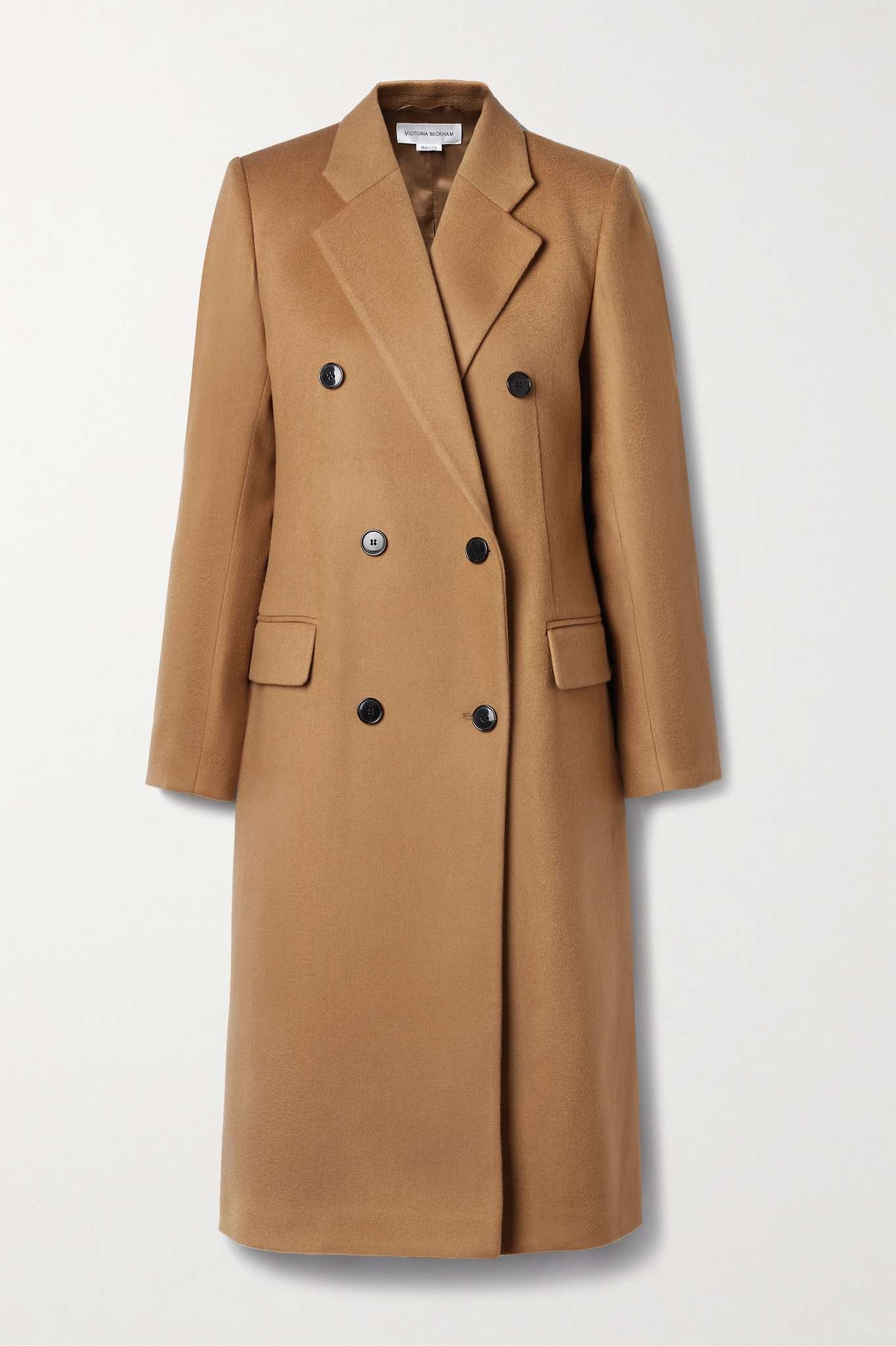 Double-breasted wool coat - 1