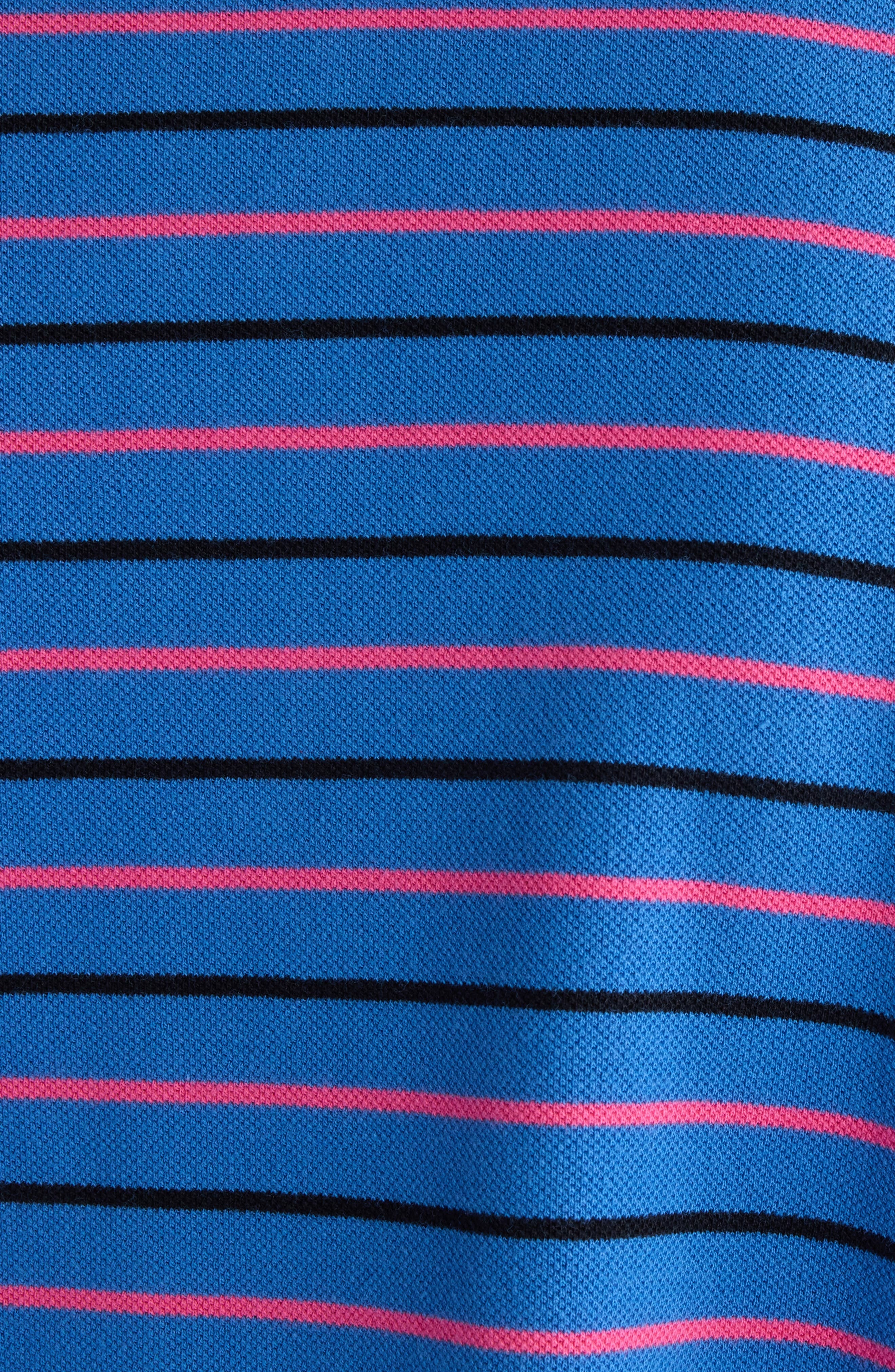 Balenciaga Laurel Embroidered Oversize Cotton Piqué Polo in 4326 Blue/Pink at Nordstrom - 6