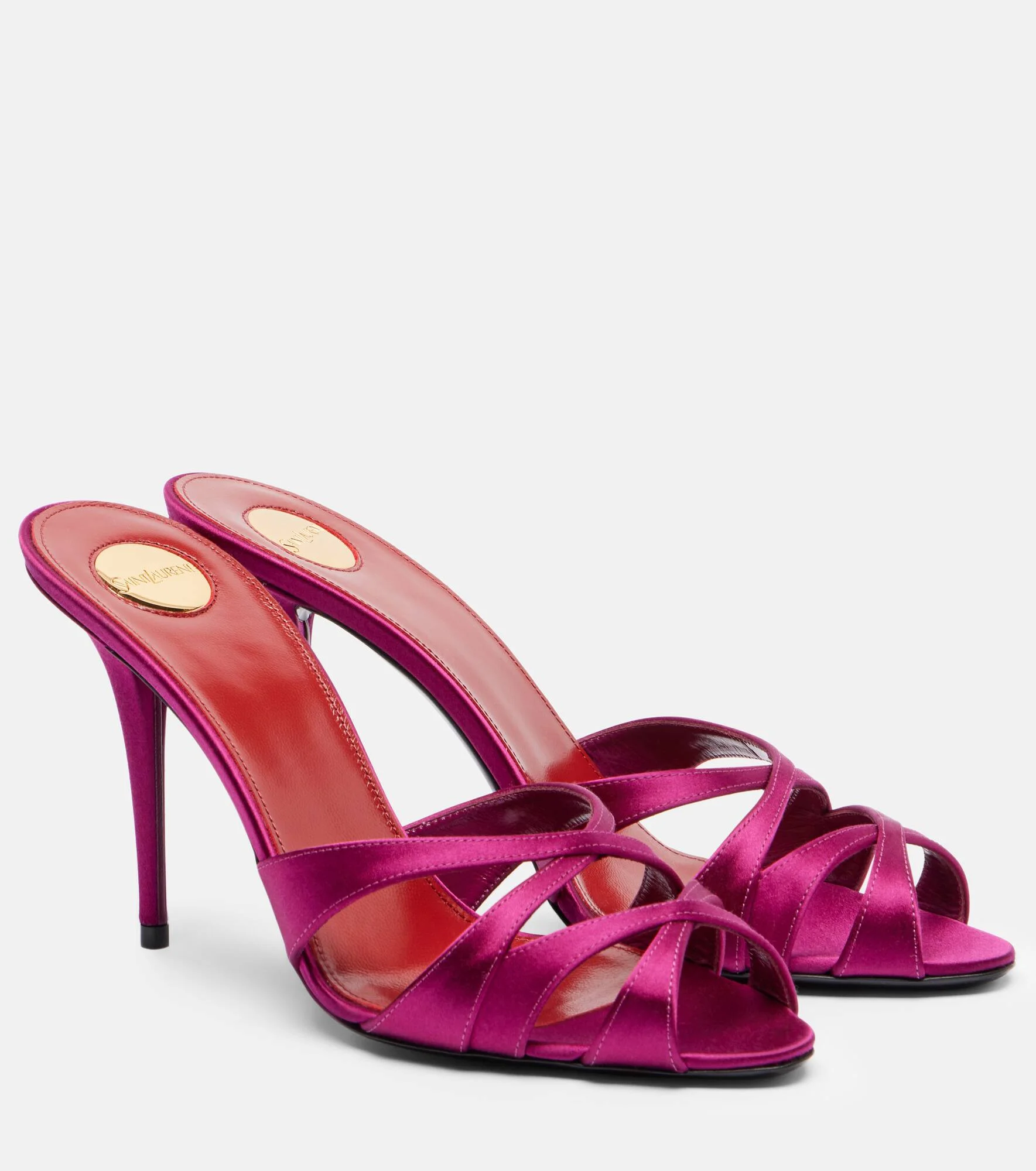 Chandelle 95 satin crêpe sandals - 1