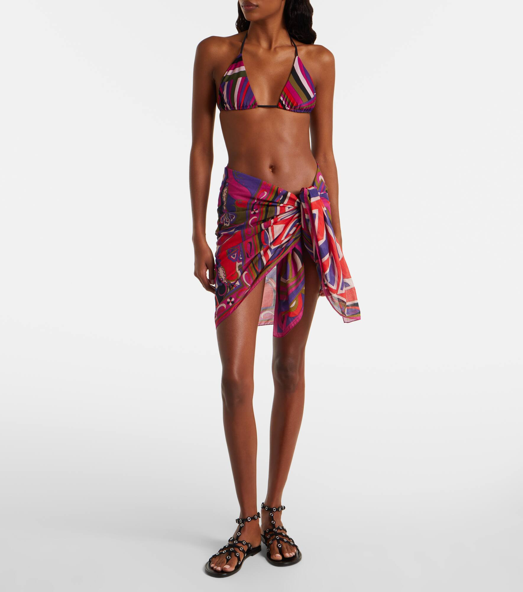 Orchidee cotton beach cover-up - 2